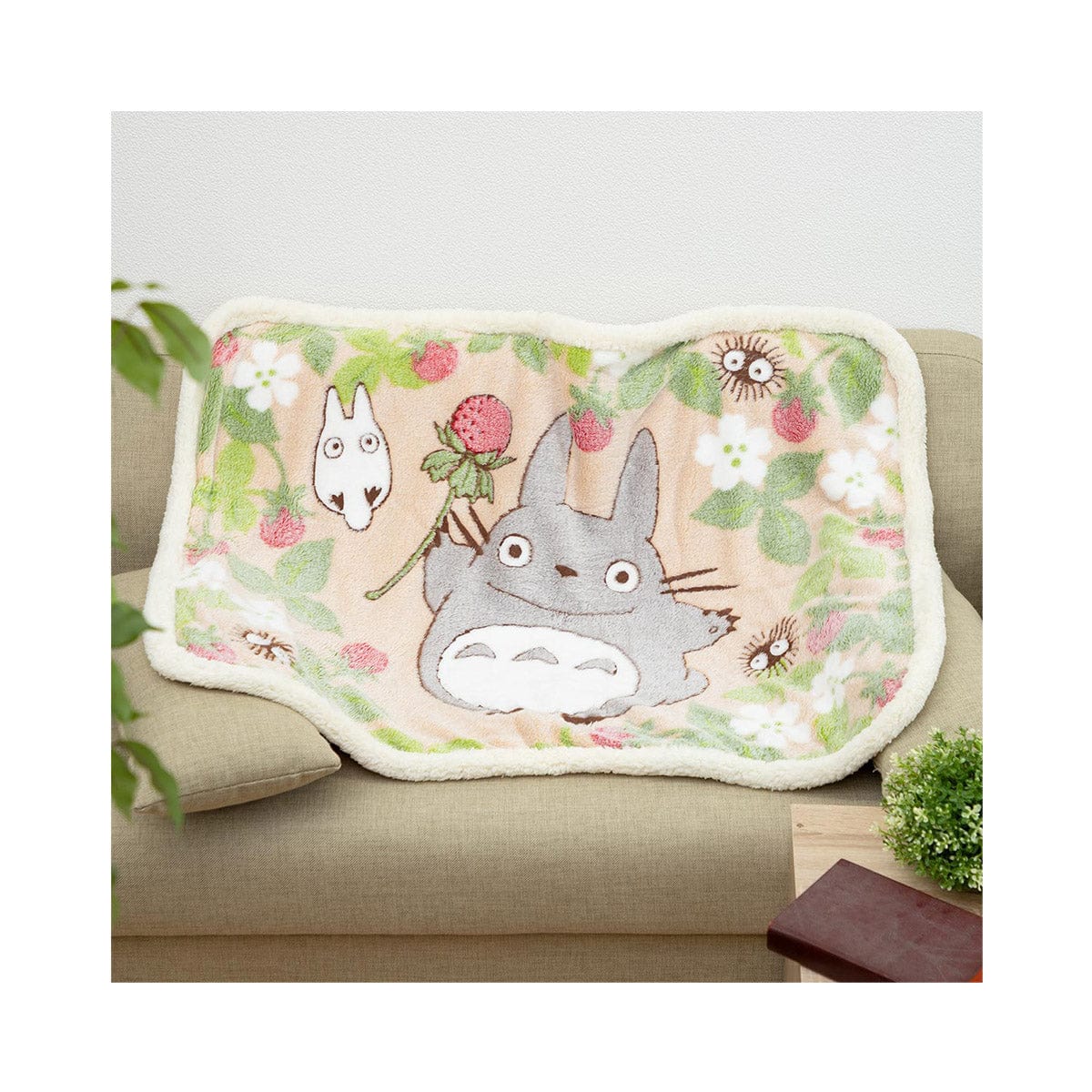 Ghibli Totoro Strawberry Medium Blanket - Image 3