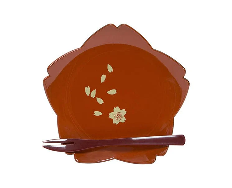 Japanese Cherry Blossom Plate & Fork Set - Image 3