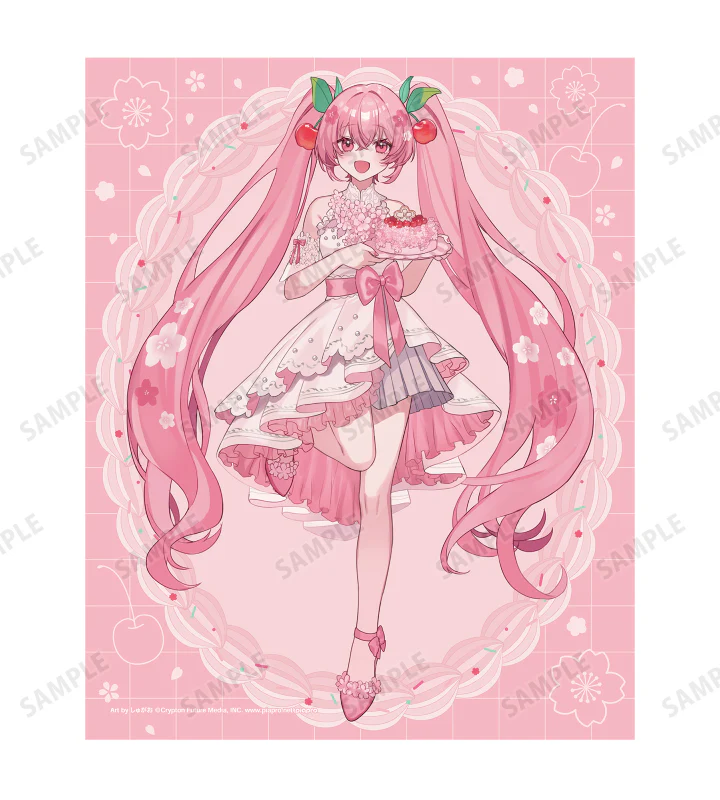 Original illustration of Sakura Miku Sakura Party ver. Art by Shugao Canvas board - Image 2