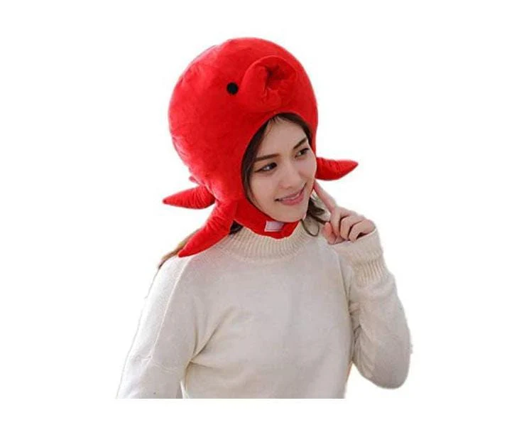 Red Octopus Kigurumi Cap