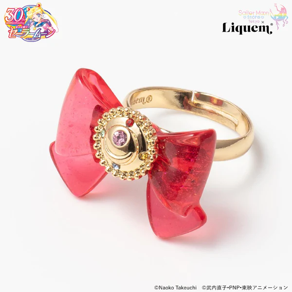 Sailor Moon × Liquem Transformation Brooch Ribbon Ring #9 Free