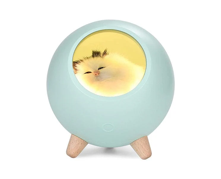 Sleeping Cat Mood Lamp: Mint