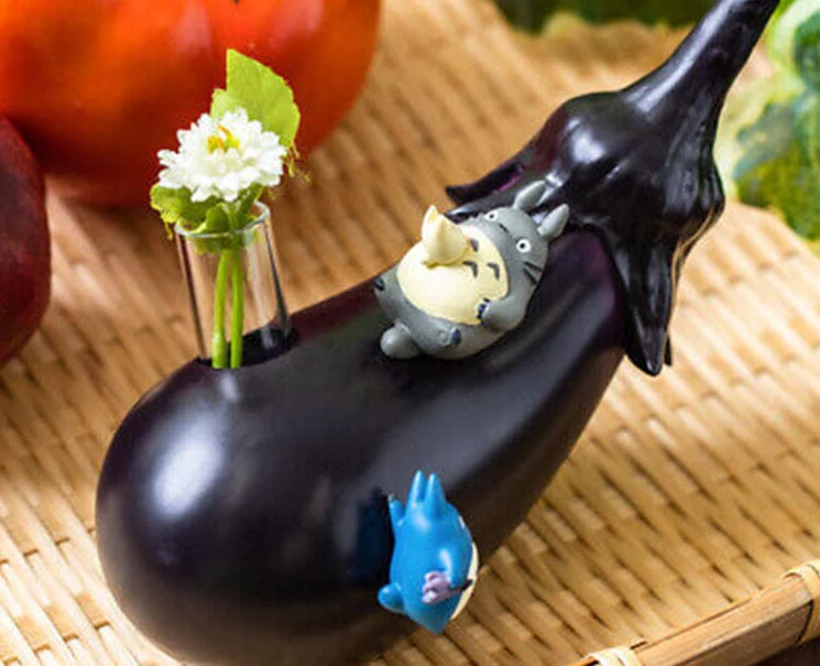 Studio Ghibli Totoro Eggplant Vase - Image 2