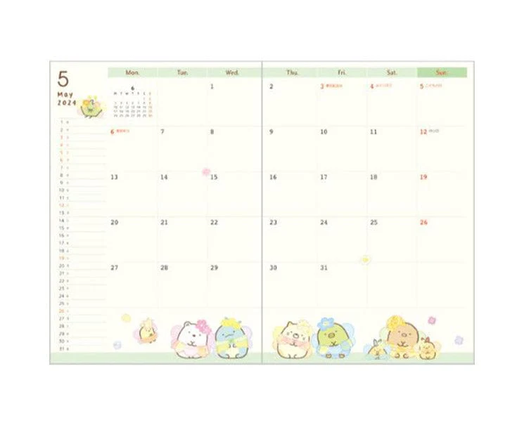 Sumikko Gurashi 2024 B6 Planner (Picnic) - Image 3